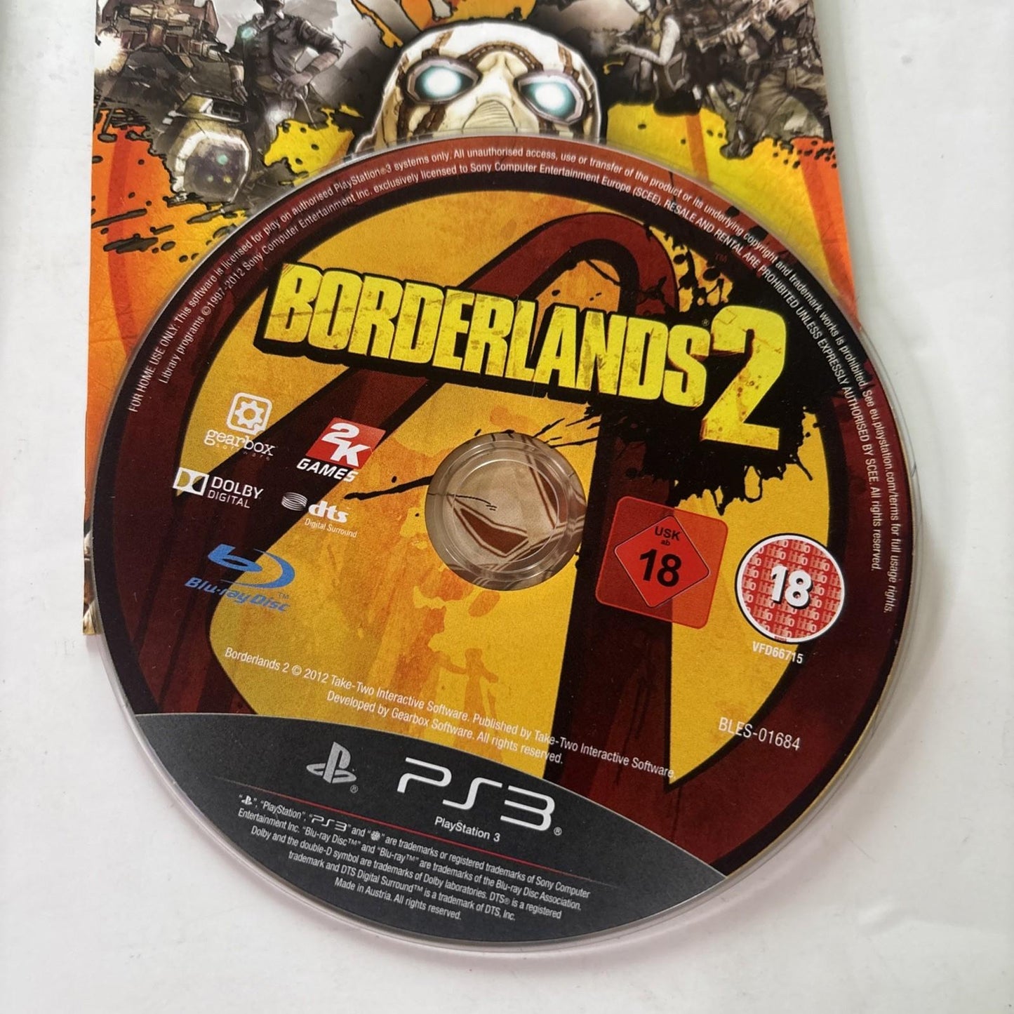Borderlands 2 Sony Playstation 3 PS3 Manual