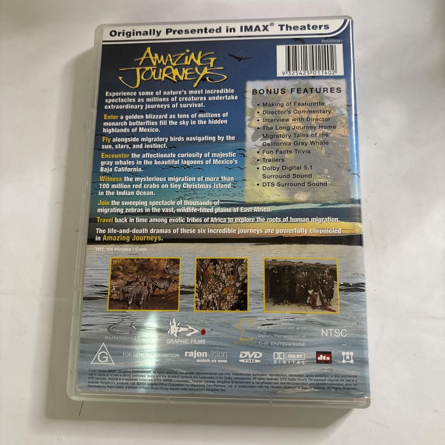 Imax - Amazing Journeys (DVD, 2000) All Regions