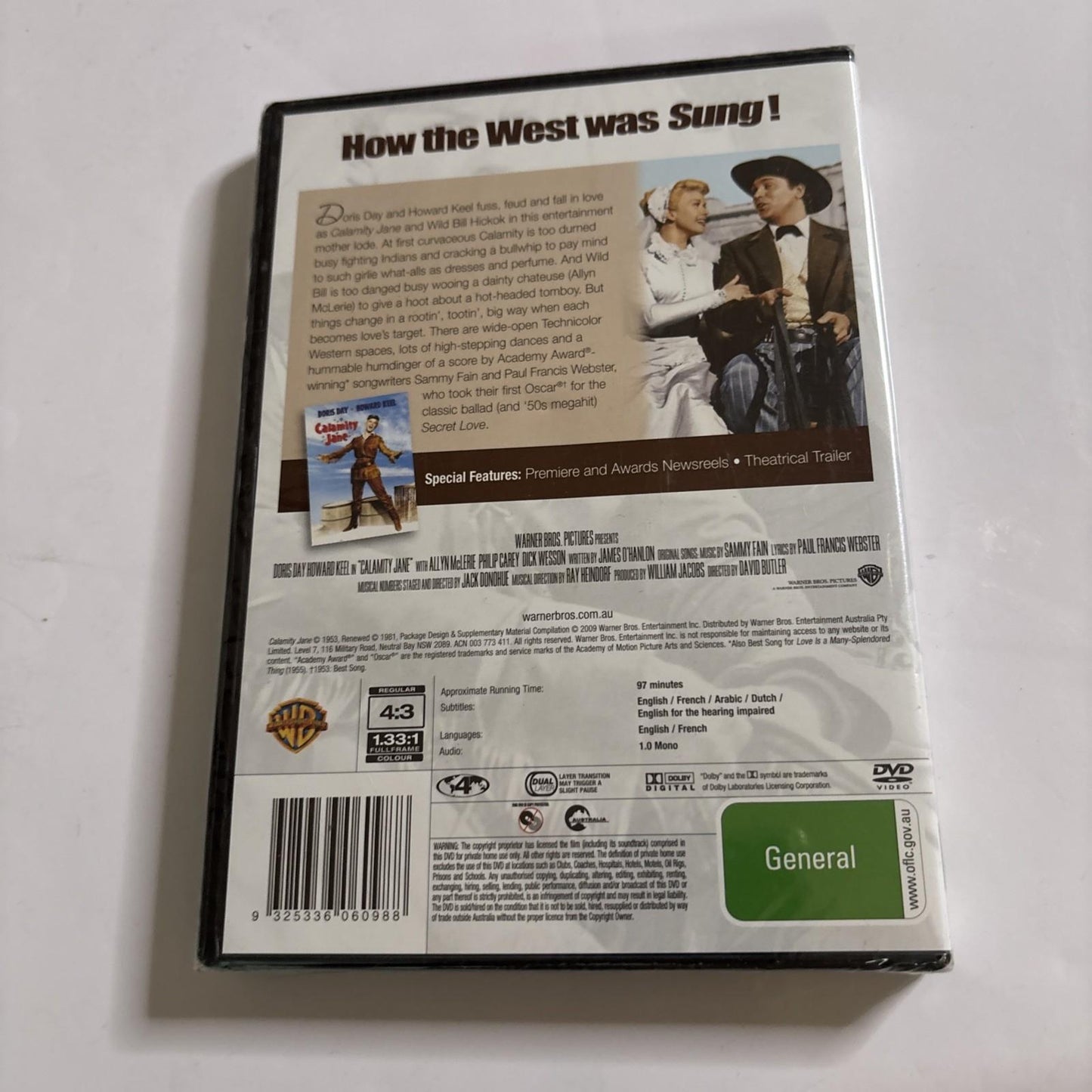 Calamity Jane (DVD, 1953) Doris Day Region 4 *New Sealed*