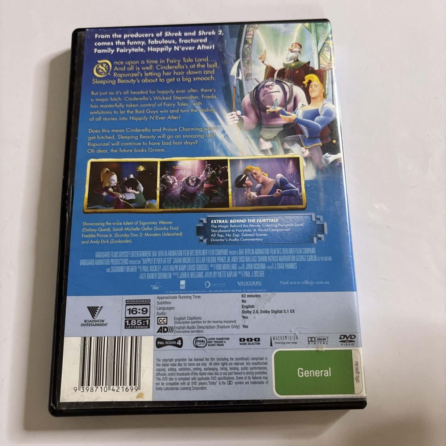 Happily N'ever after (DVD, 2007) Sarah Michelle Gellar Region 4