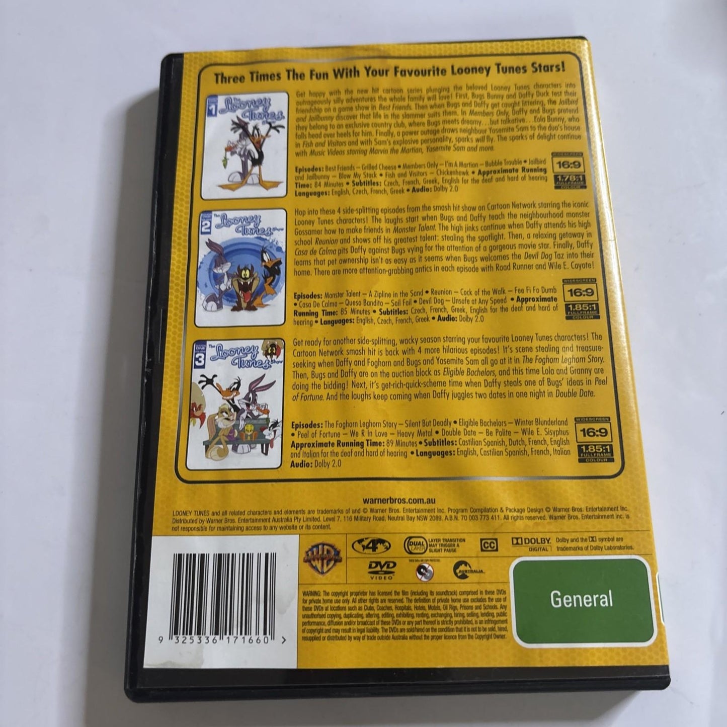 The Looney Tunes Show: Season 1 - Volume 1 2 3 (DVD, 2013) Region 4