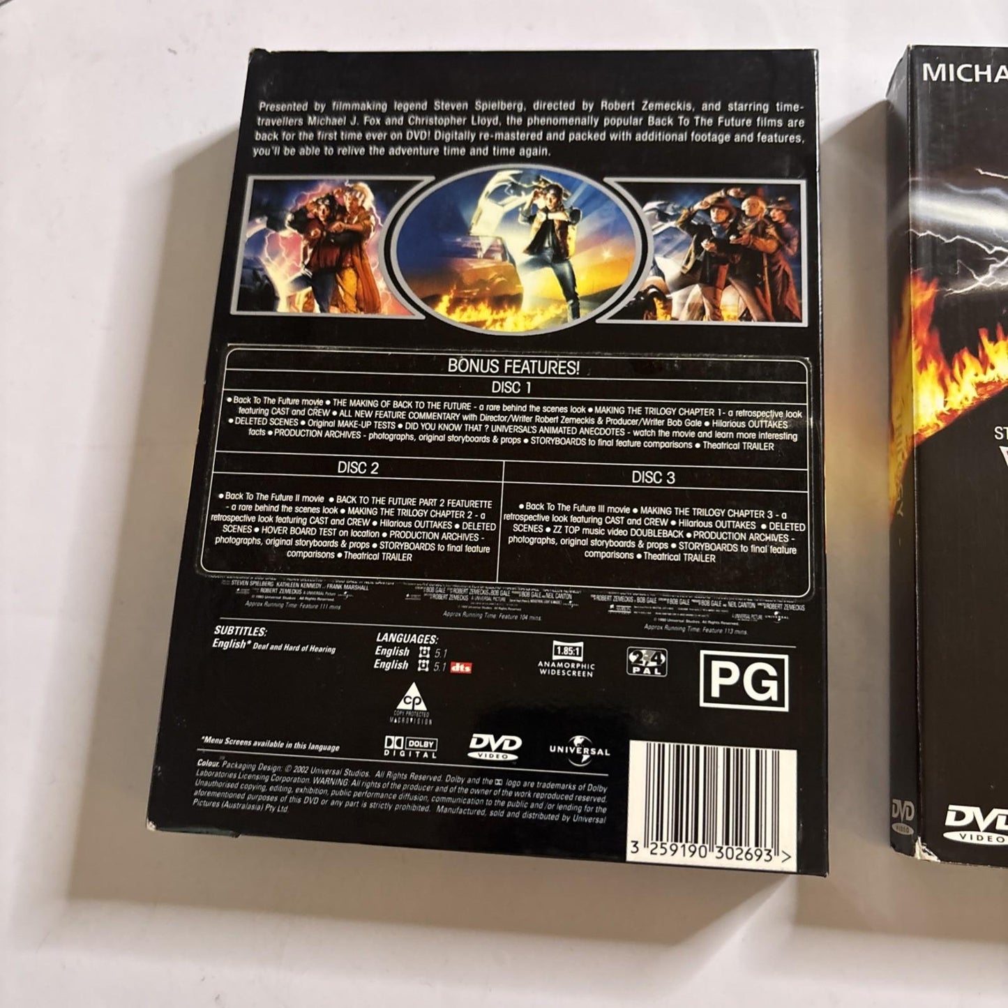 Back to the Future - The Trilogy 1 2 3 (DVD, 1985) Michael J Fox Region 4,2