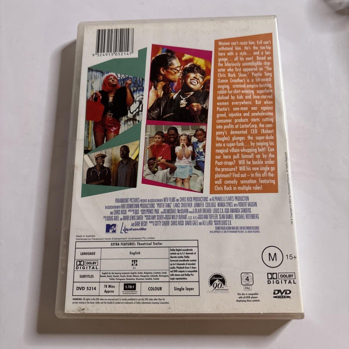 Pootie Tang (DVD, 2001) Chris Rock, Jennifer Coolidge, Lance Crouther,  Region 4