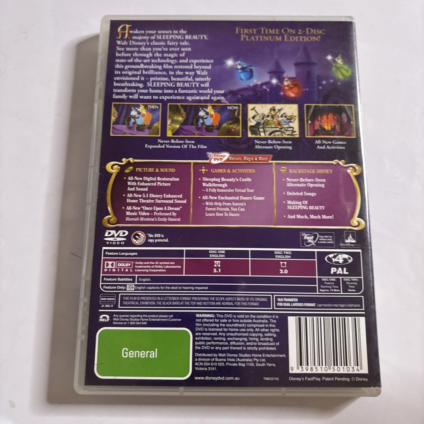 Sleeping Beauty (Collector's Platinum Edition, DVD, 1959) Disney Region 4