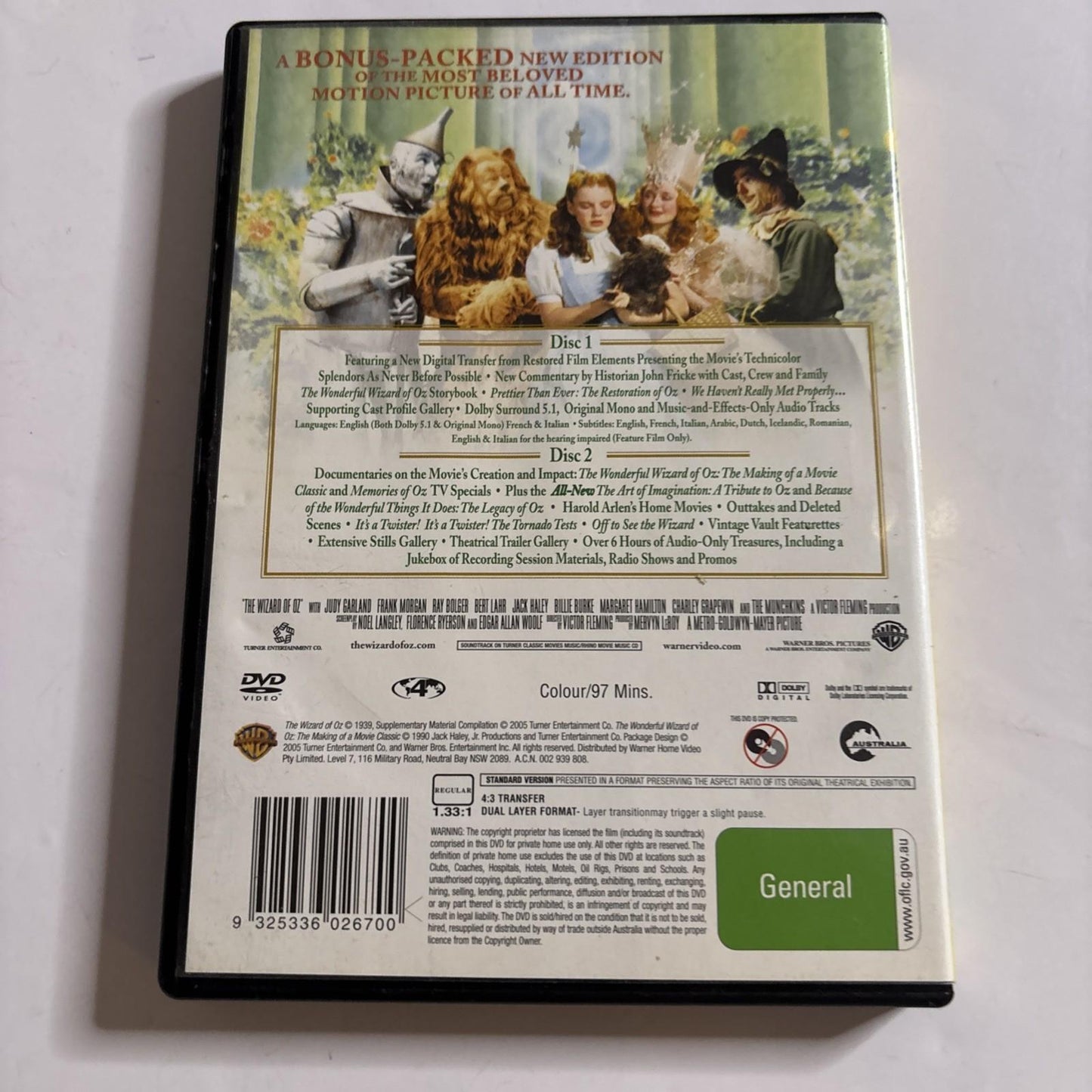 The Wizard of Oz (Special Edition, DVD, 1939) Judy Garland Region 4
