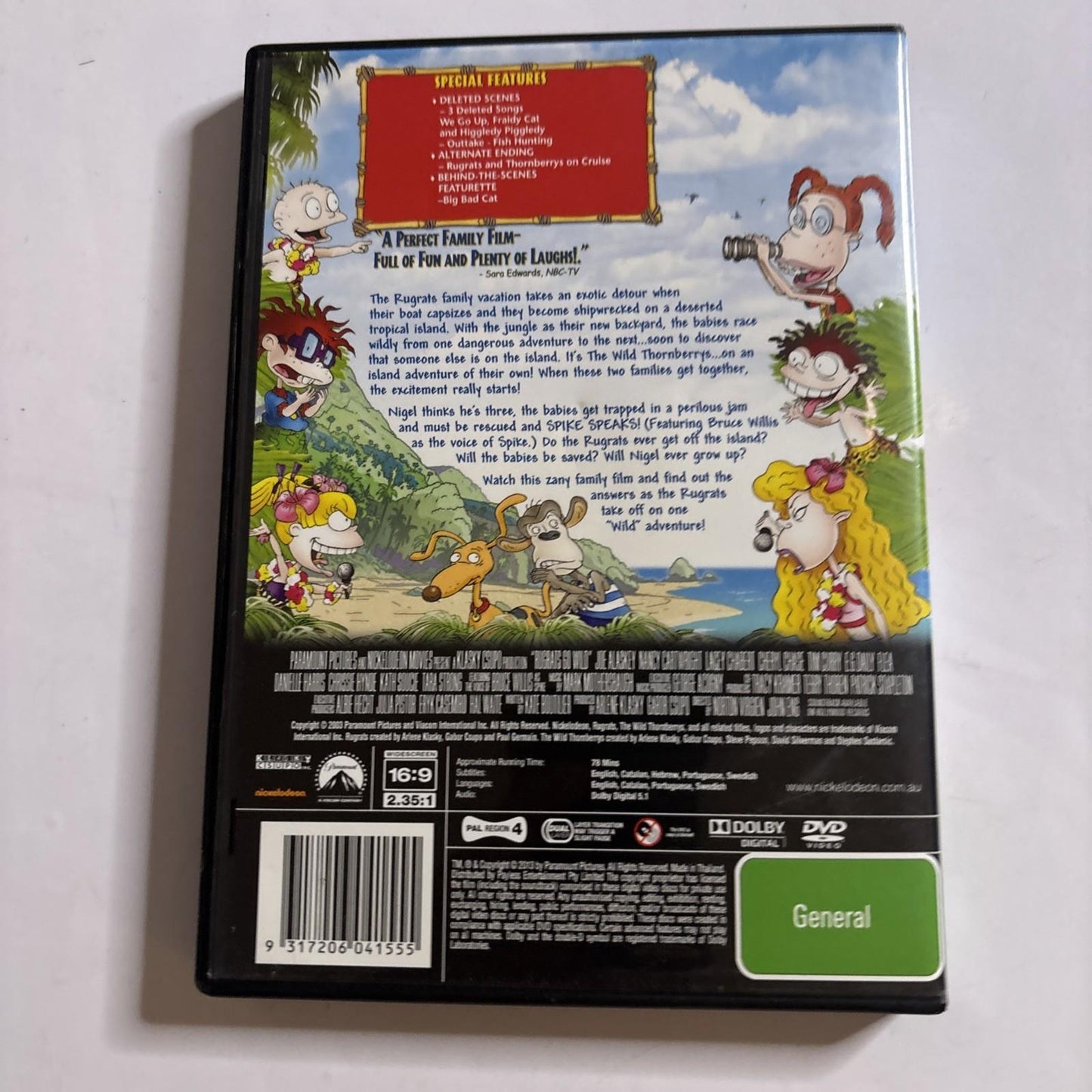 Rugrats Go Wild (DVD, 2003) Animated Film Region 4 Nickelodeon