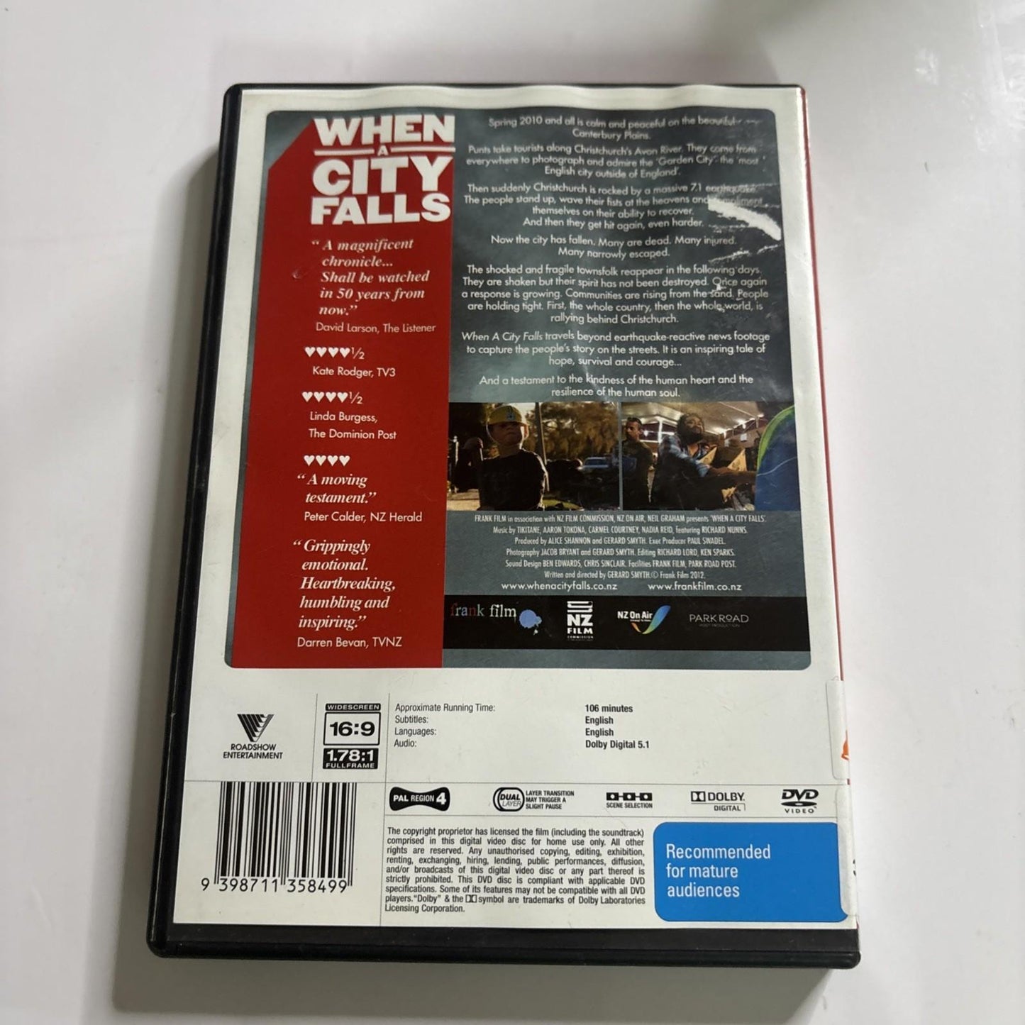 When a City Falls (DVD, 2012) Region 4