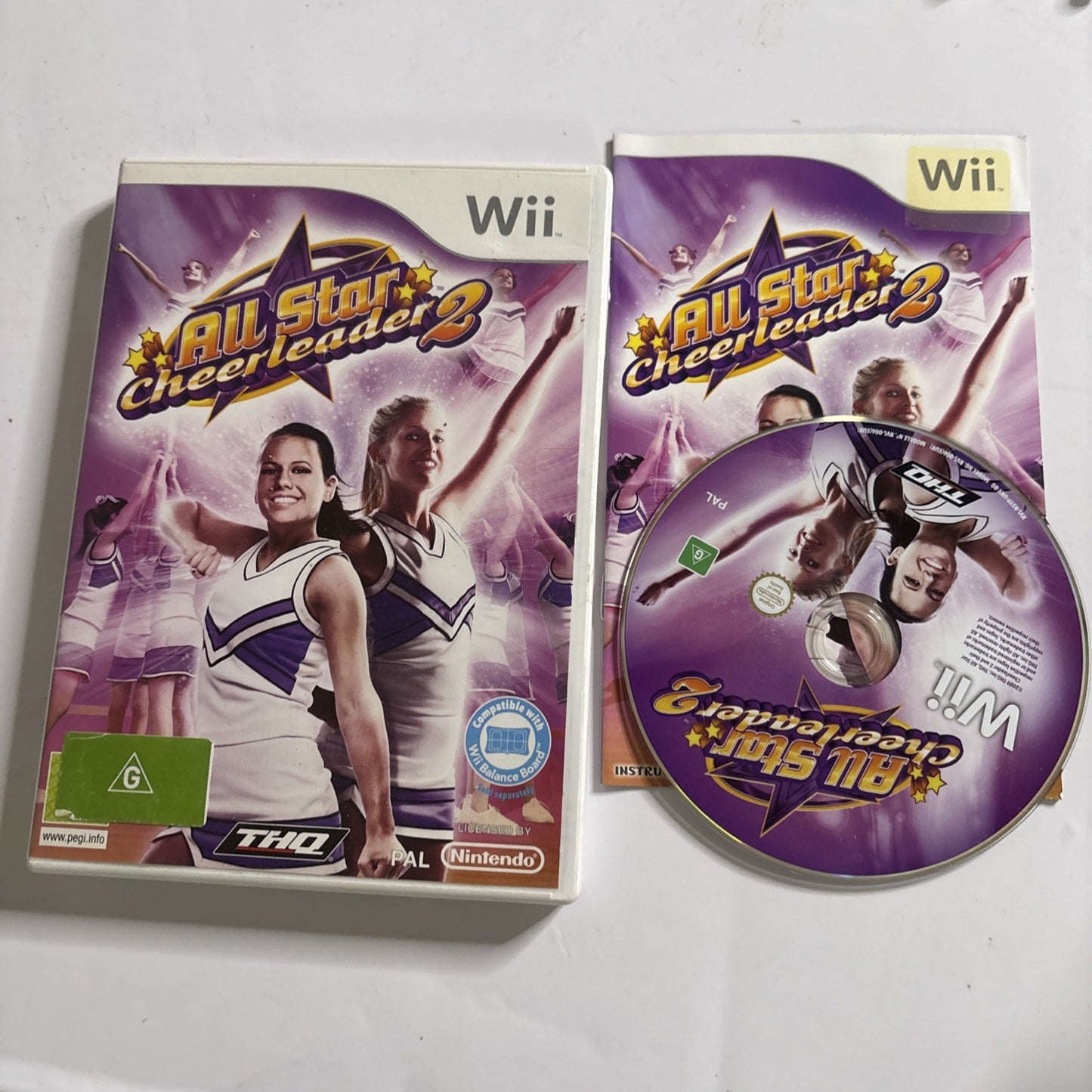 All Star Cheerleader 2 Nintendo Wii Manual PAL