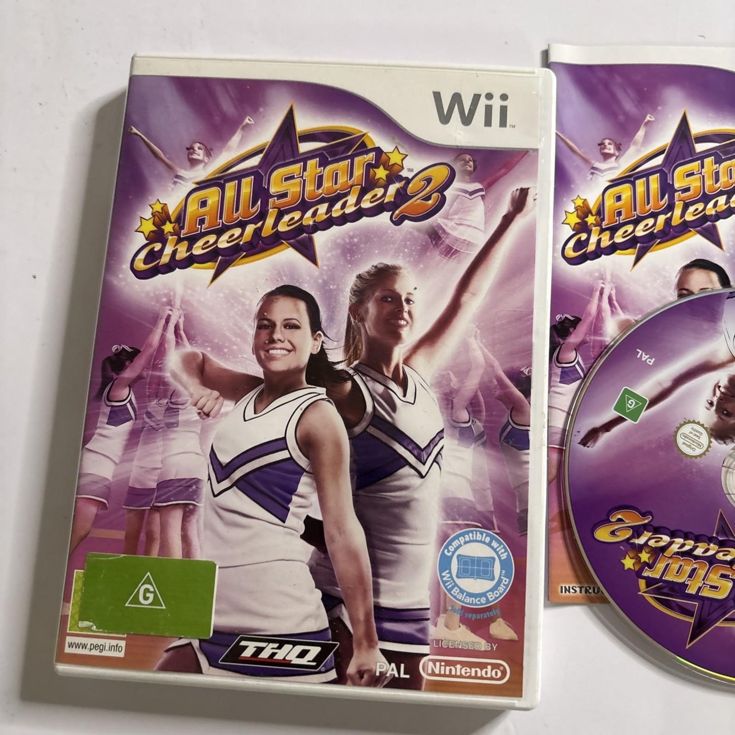 All Star Cheerleader 2 Nintendo Wii Manual PAL