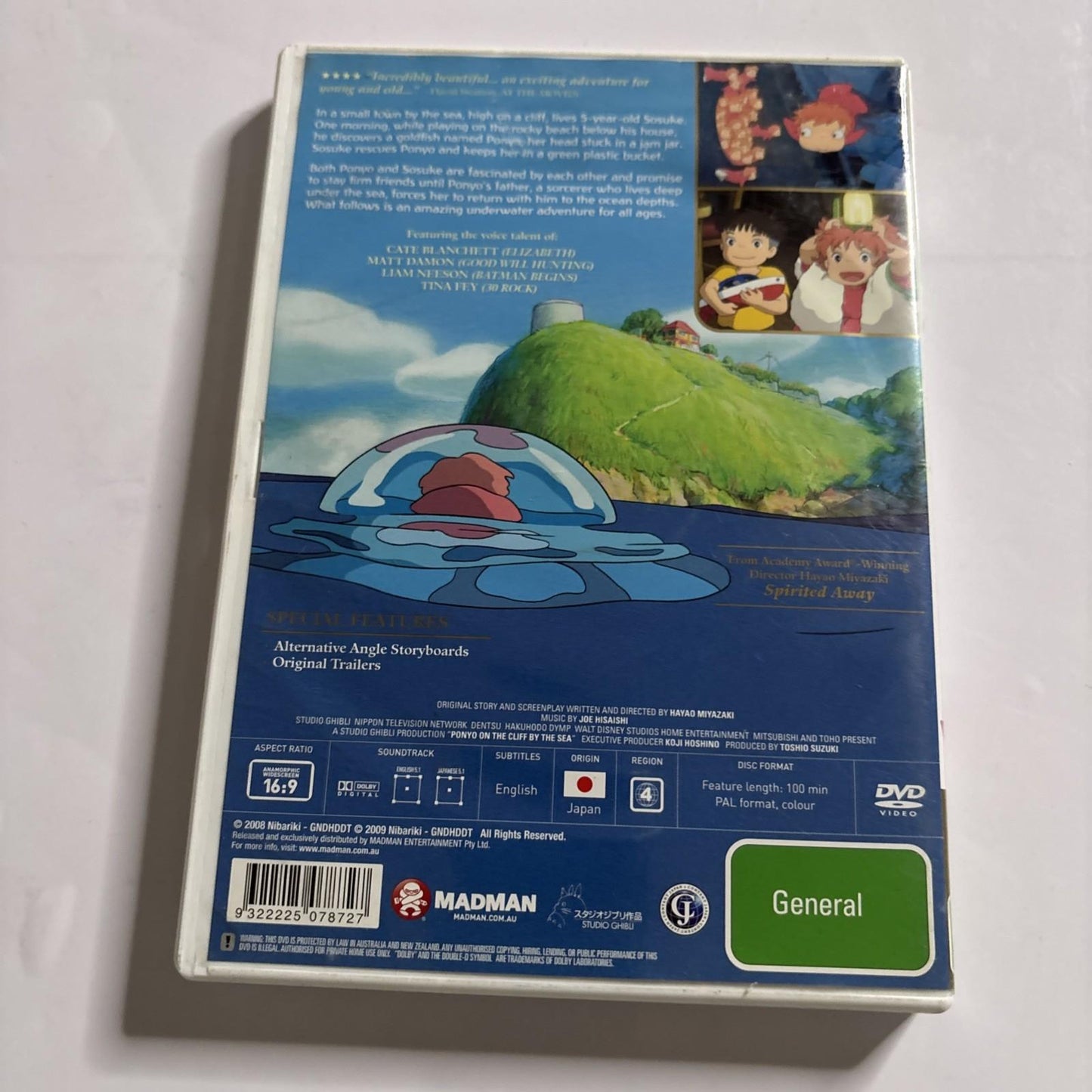 Ponyo (DVD, 2007) Hayao Miyazaki Region 4