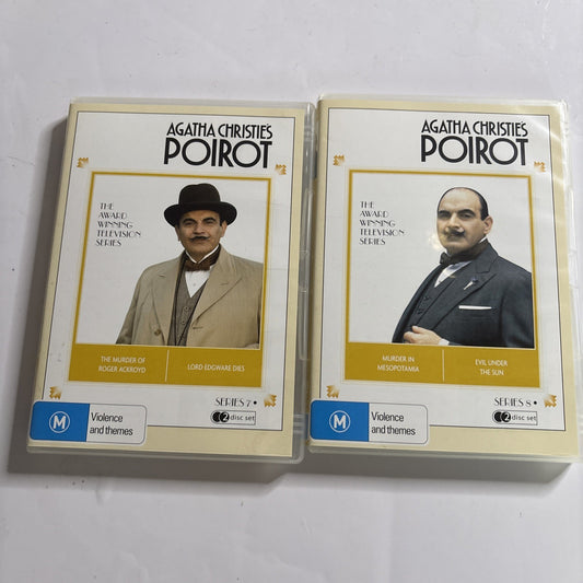 Agatha Christie - Poirot : Series 7 & 8 (DVD, 2001) All Regions
