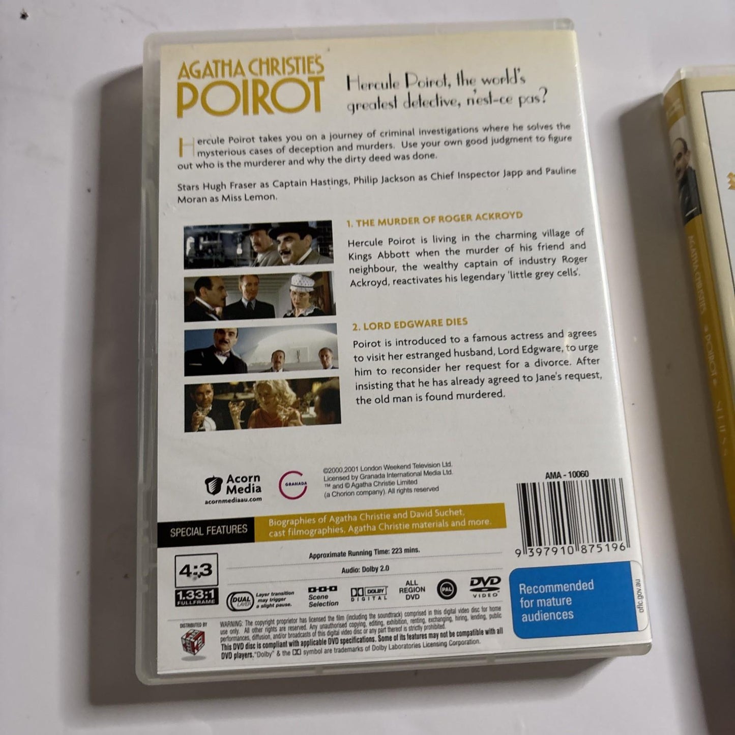 Agatha Christie - Poirot : Series 7 & 8 (DVD, 2001) All Regions