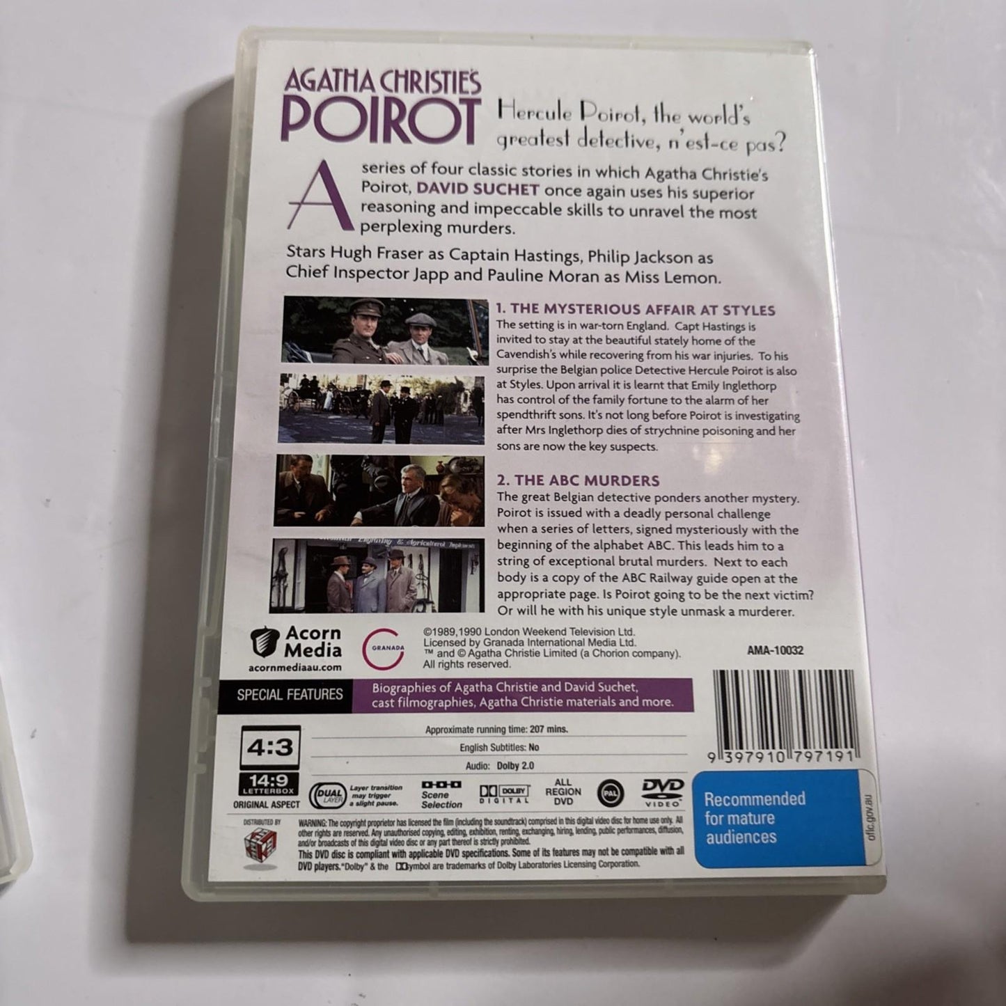 Agatha Christie - Poirot : Series 4 (DVD, 1992) All Regions