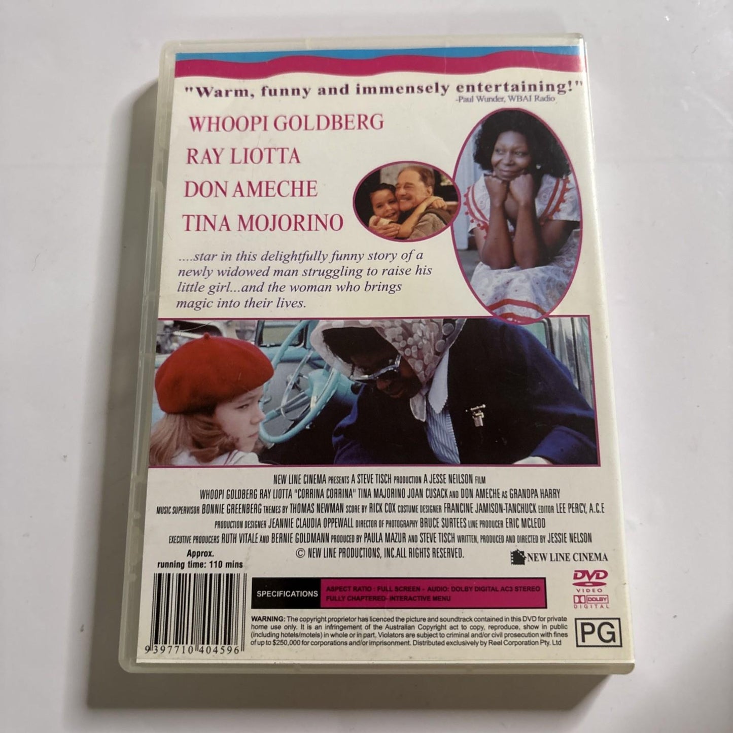 Corrina, Corrina (DVD, 1994) Whoopi Goldberg, Ray Liotta Region 4 NEW