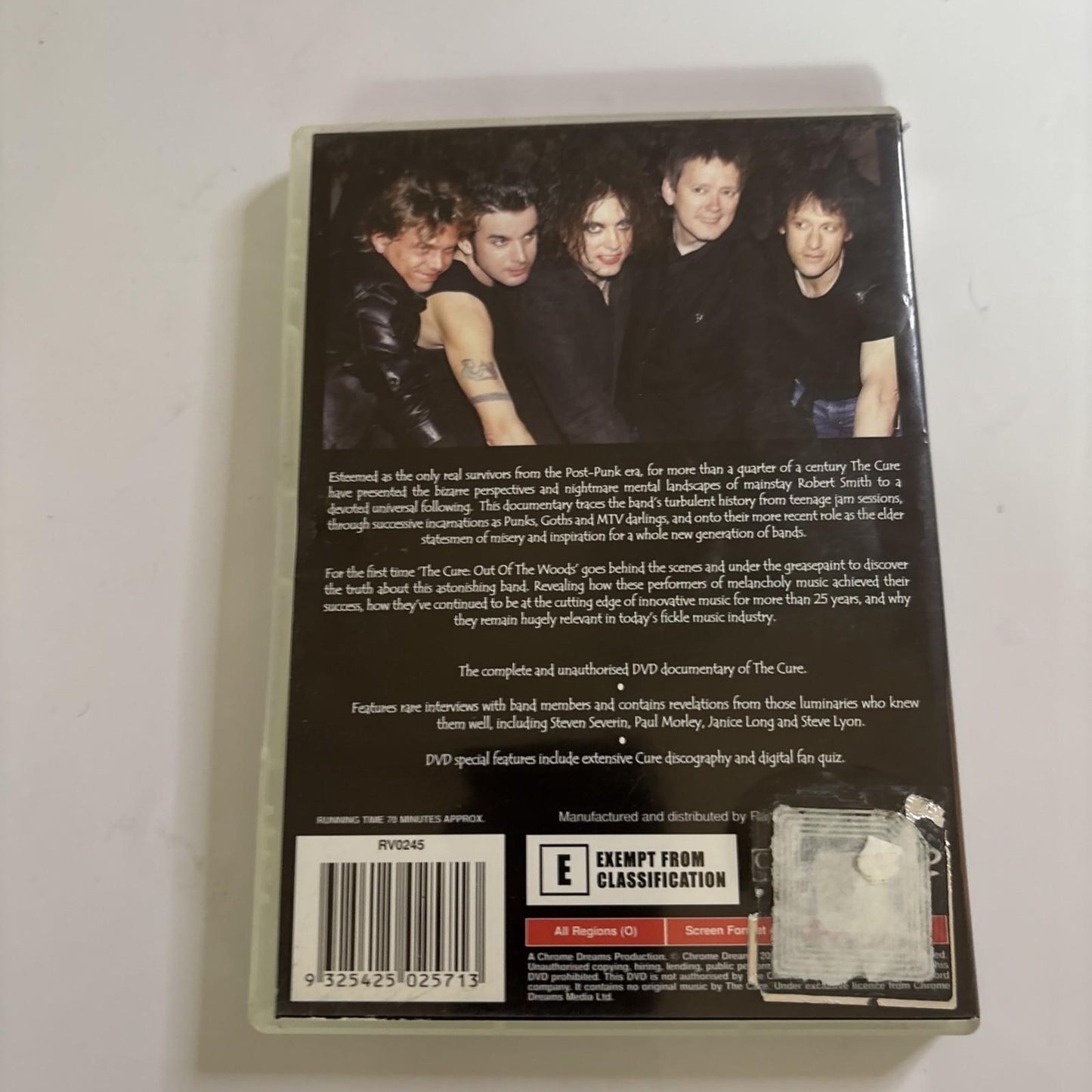 The Cure - Out of the Woods (DVD, 2004) All Regions