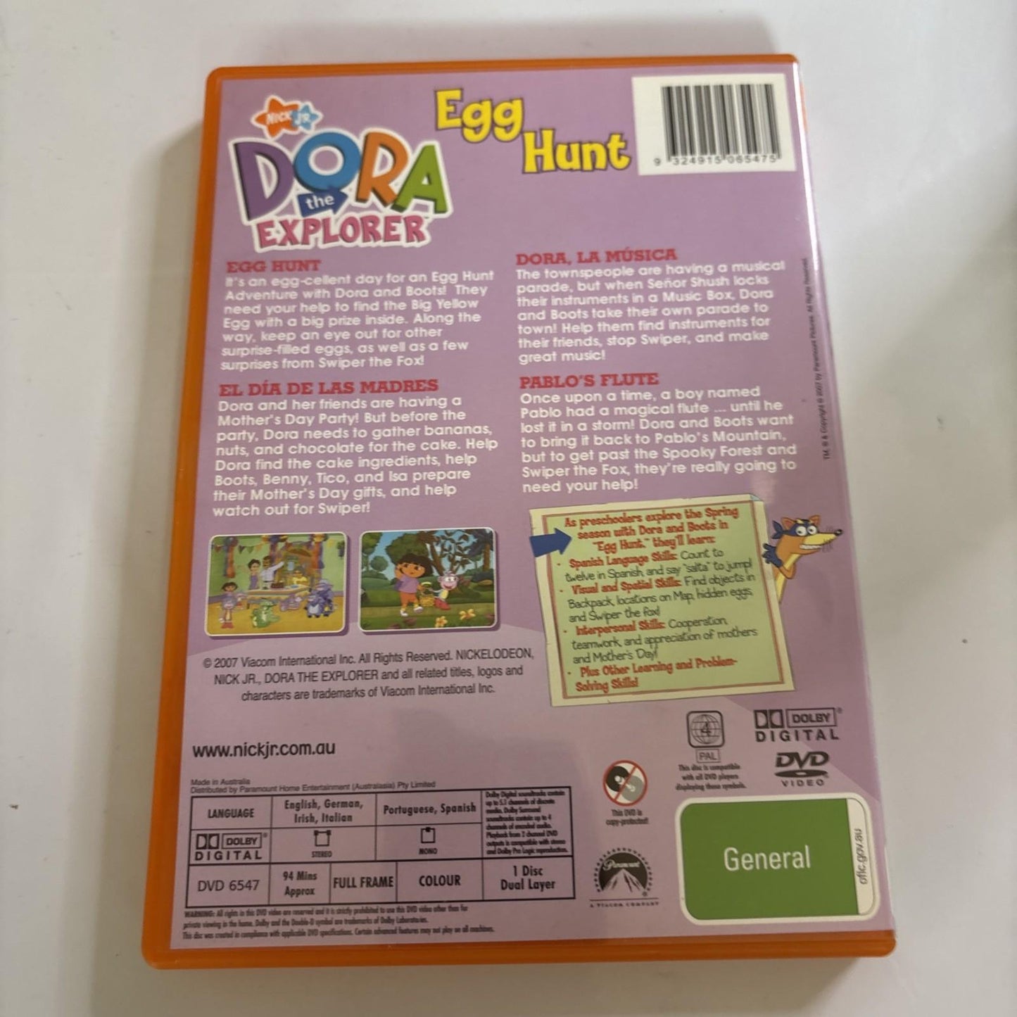 Dora the Explorer - Egg Hunt (DVD, 2000) Region 4