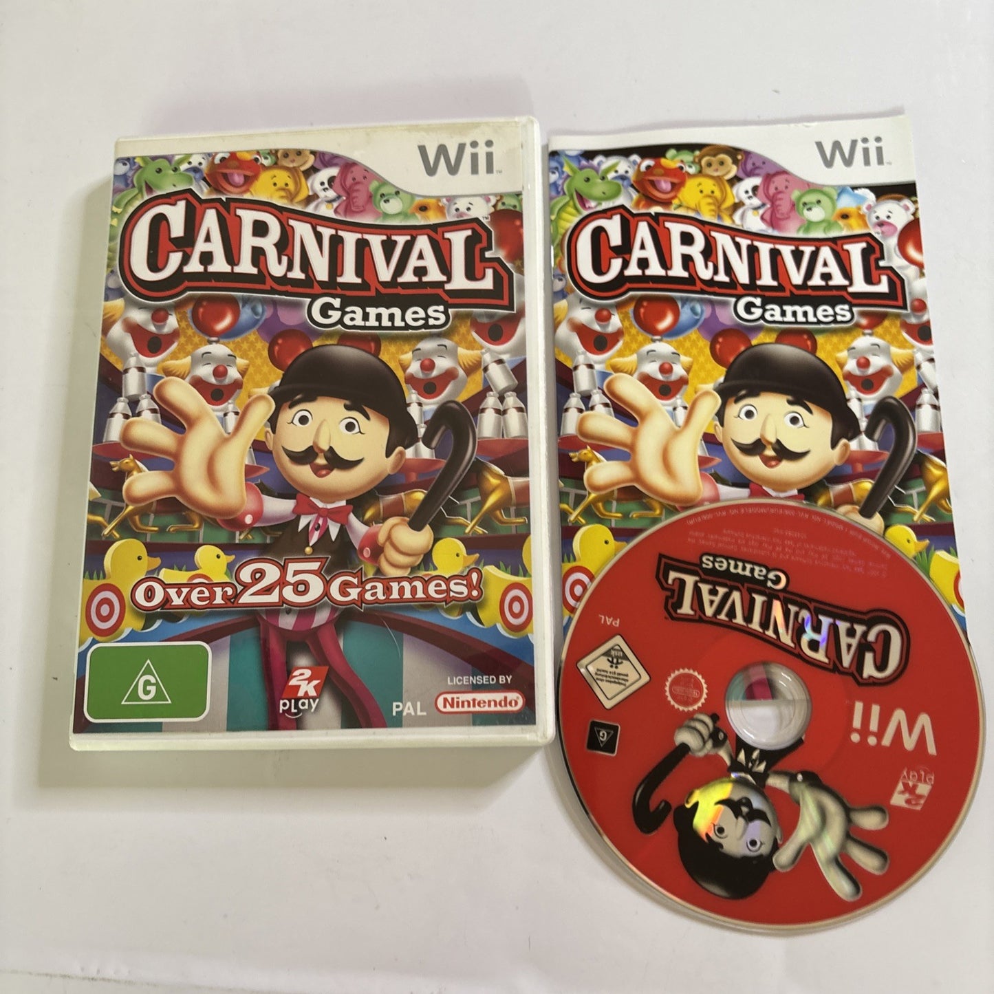 Carnival Games Over 25 Games 2007 Nintendo Wii Complete with Manual PAL