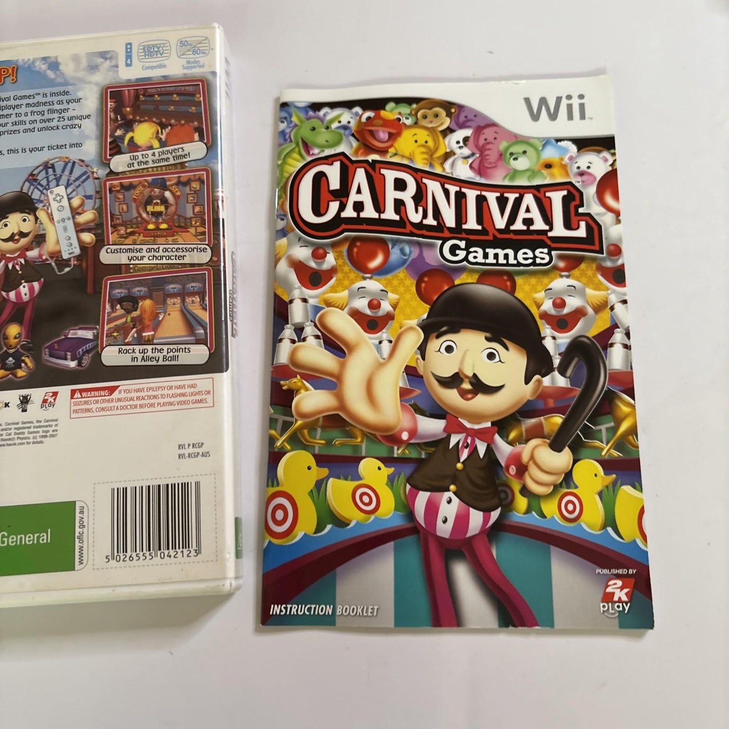 Carnival Games Over 25 Games 2007 Nintendo Wii Complete with Manual PAL