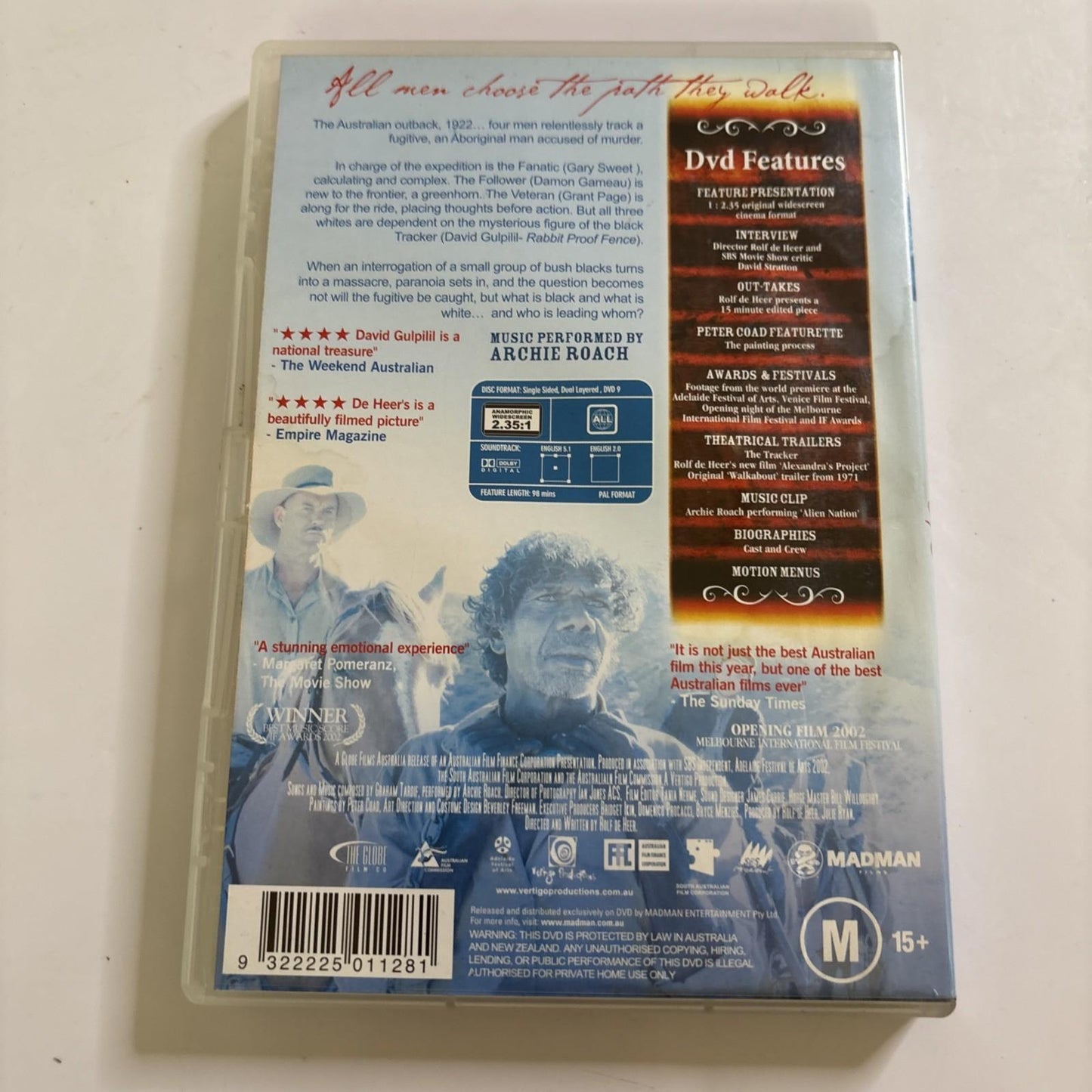 The Tracker (DVD, 2002) Gary Sweet, David Gulpilil All Regions