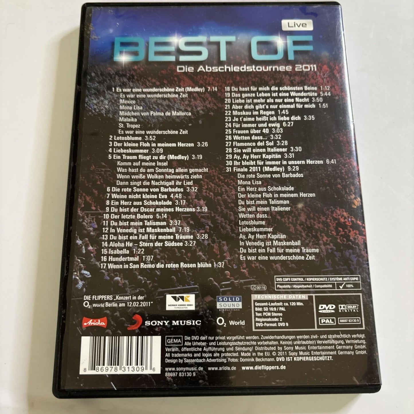 Die Flippers - Best of Die Abschiedstournee 2011 (DVD, 2011) All Regions
