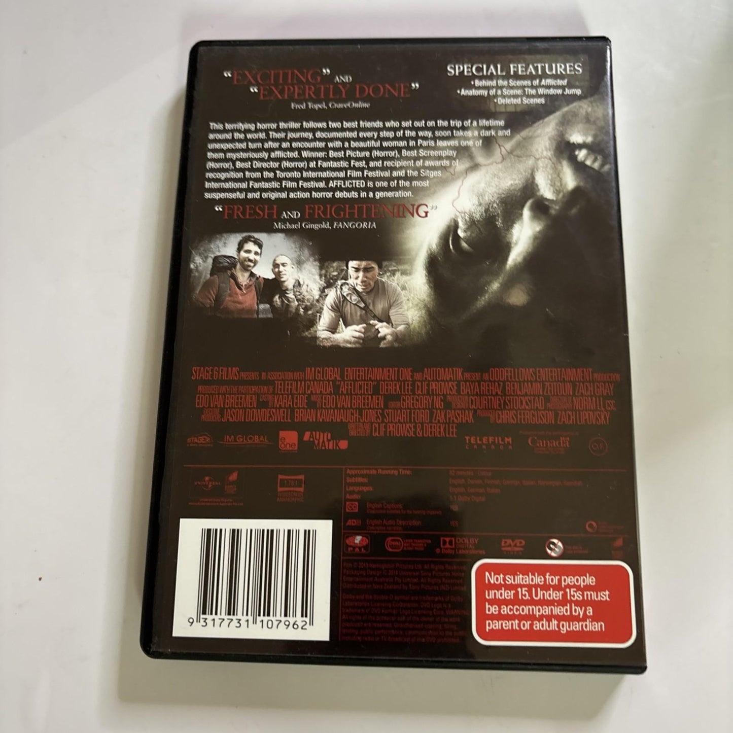 Afflicted (DVD, 2013) Baya Rehaz, Susie Barrow, Chiara Caggiati, Region 4,2