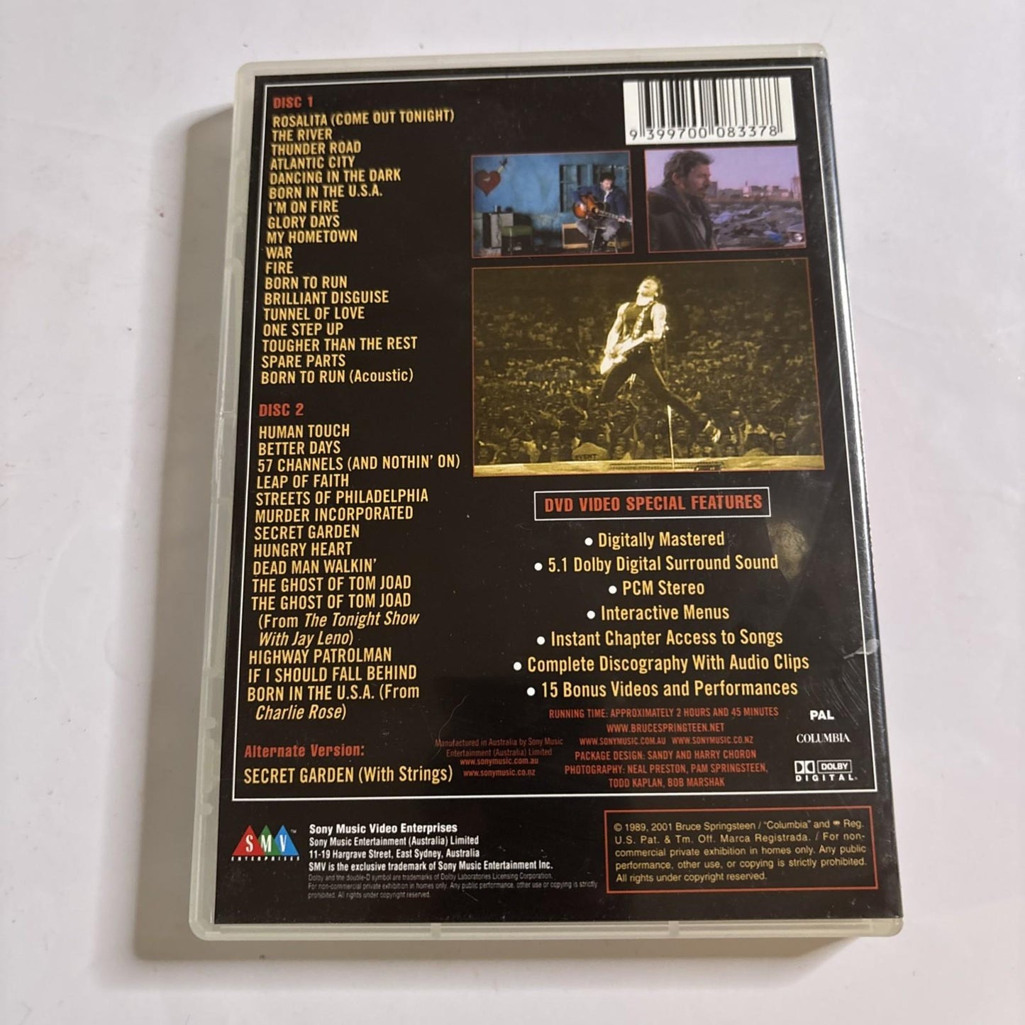 Bruce Springsteen The Complete Video Anthology 1978-2000 (DVD, 2000) All Regions