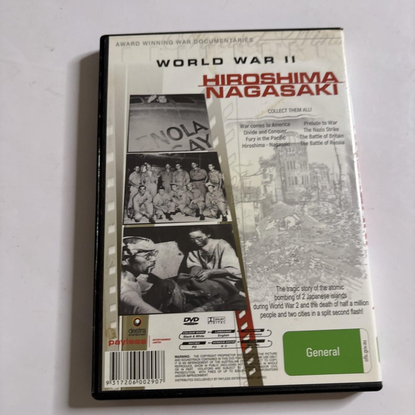 World War II - Hiroshima and Nagasaki (DVD) Documentary All Regions NEW