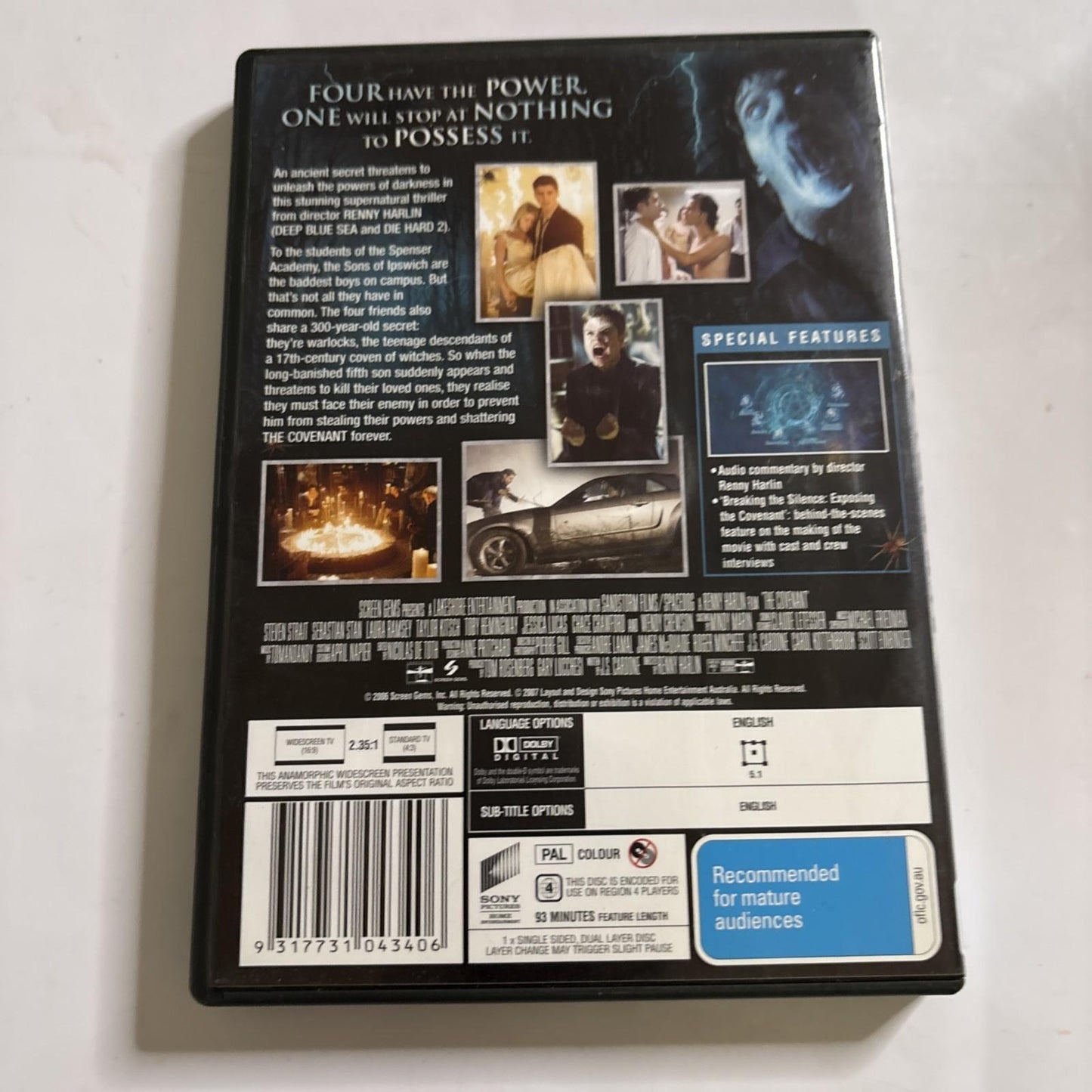 The Covenant (DVD, 2006) Taylor Kitsch, Kenneth Welsh, Chace Crawford, Region 4