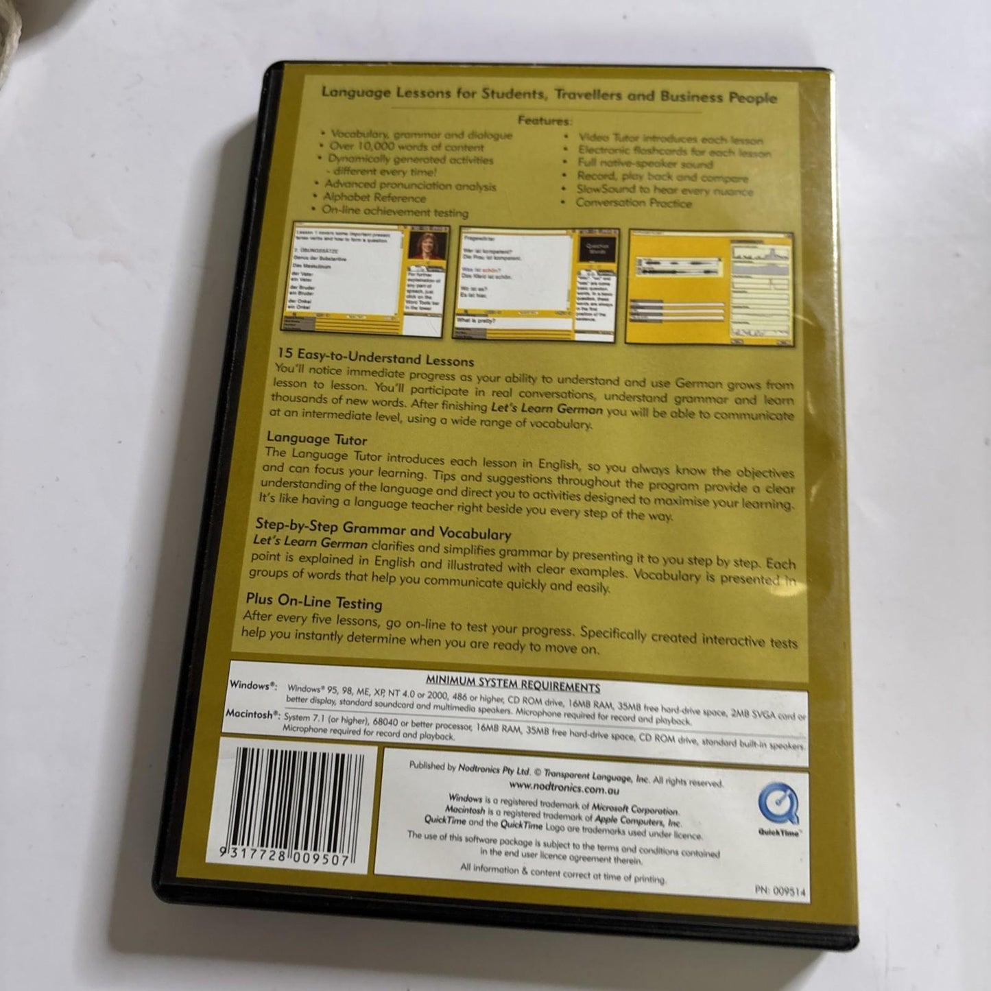 Let's Learn German - Eureka PC MAC CD-ROM