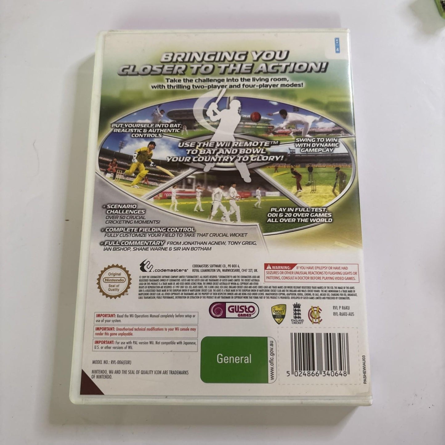 Cricket - Nintendo Wii Game PAL