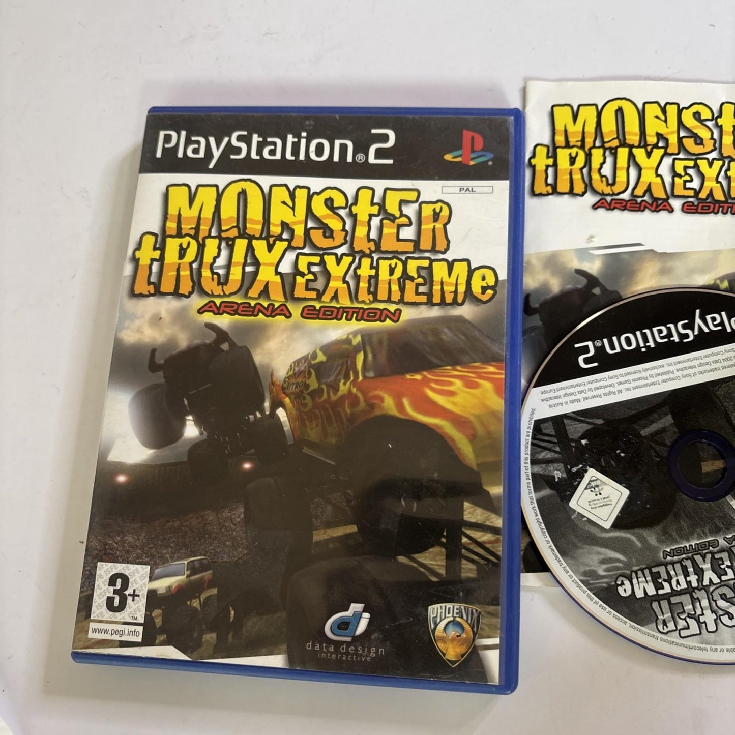 Monster Trux Extreme Arena Edition PS2 PlayStation 2 PAL Manual
