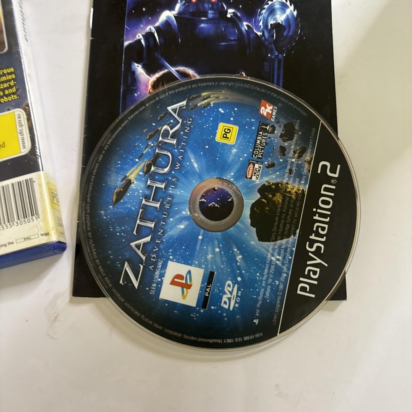 ZATHURA Sony PS2 Playstation 2 PAL Manual