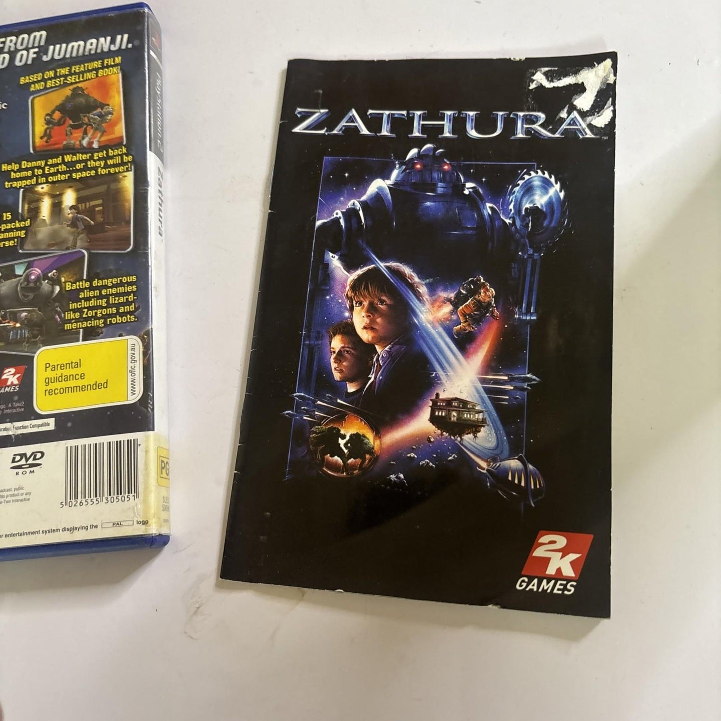 ZATHURA Sony PS2 Playstation 2 PAL Manual