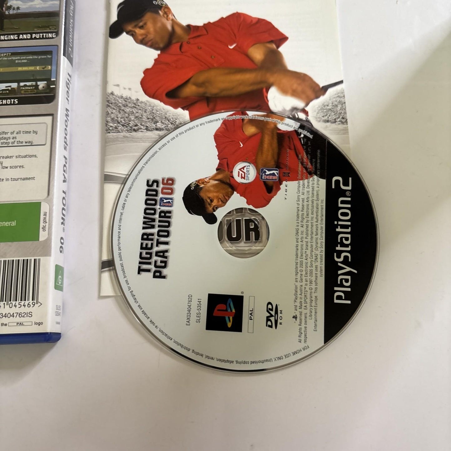 Tiger Woods PGA Tour 06 Game for Sony PlayStation 2 PS2 PAL Version with Manual