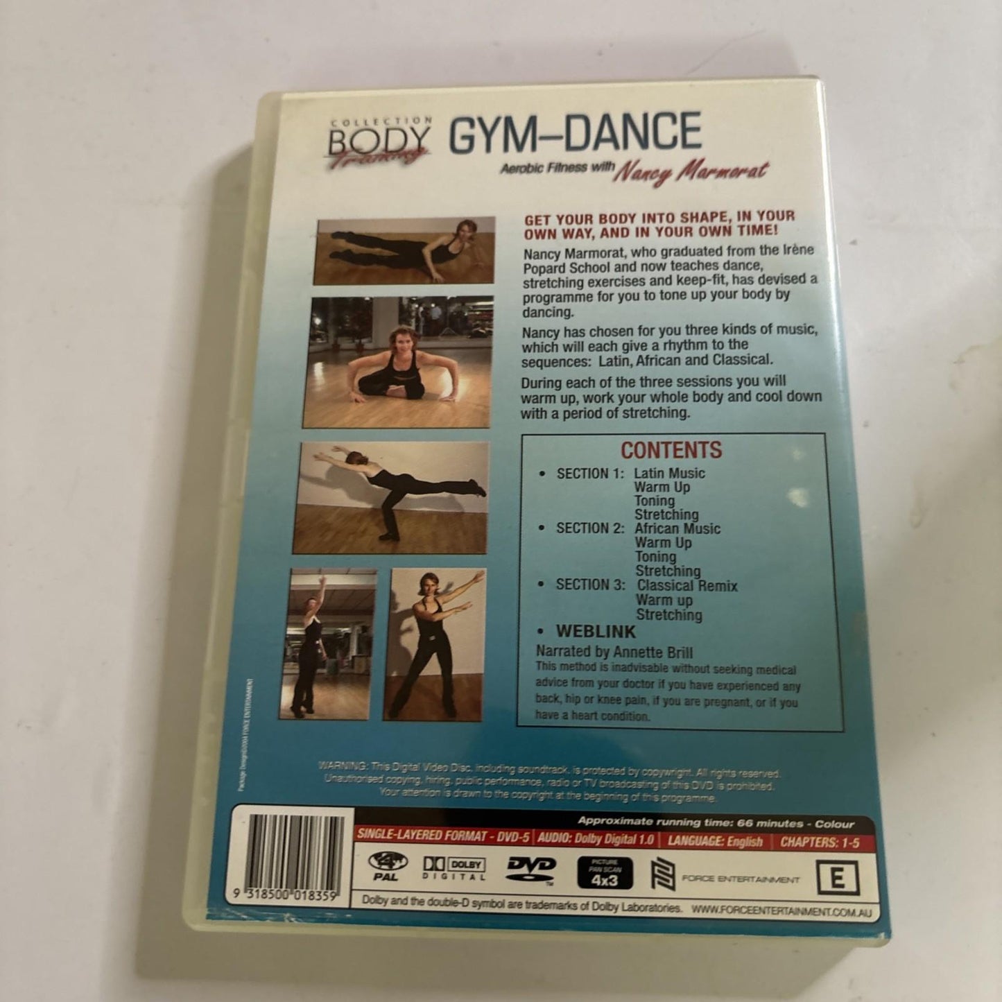 Fitness with Nancy Marmorat - Gym-Dance (DVD, 2005) Region 4 NEW