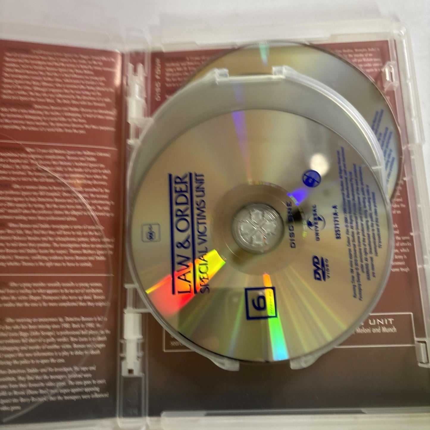 Law and Order - Special Victims Unit : Season 6 (DVD, 2003) Region 4,2