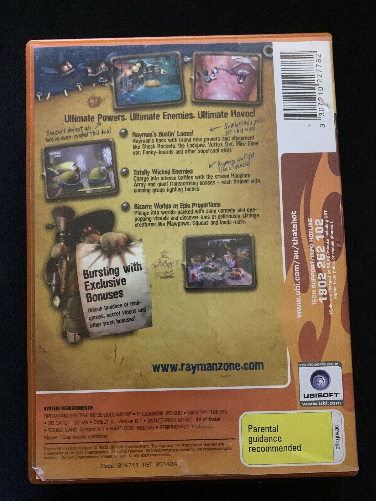 Rayman 3 Hoodlum Havoc PC DVD Game