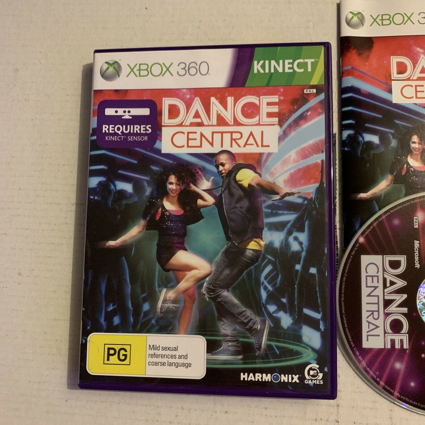 Dance Central Xbox 360 Pal Kinect Game complete with Manual