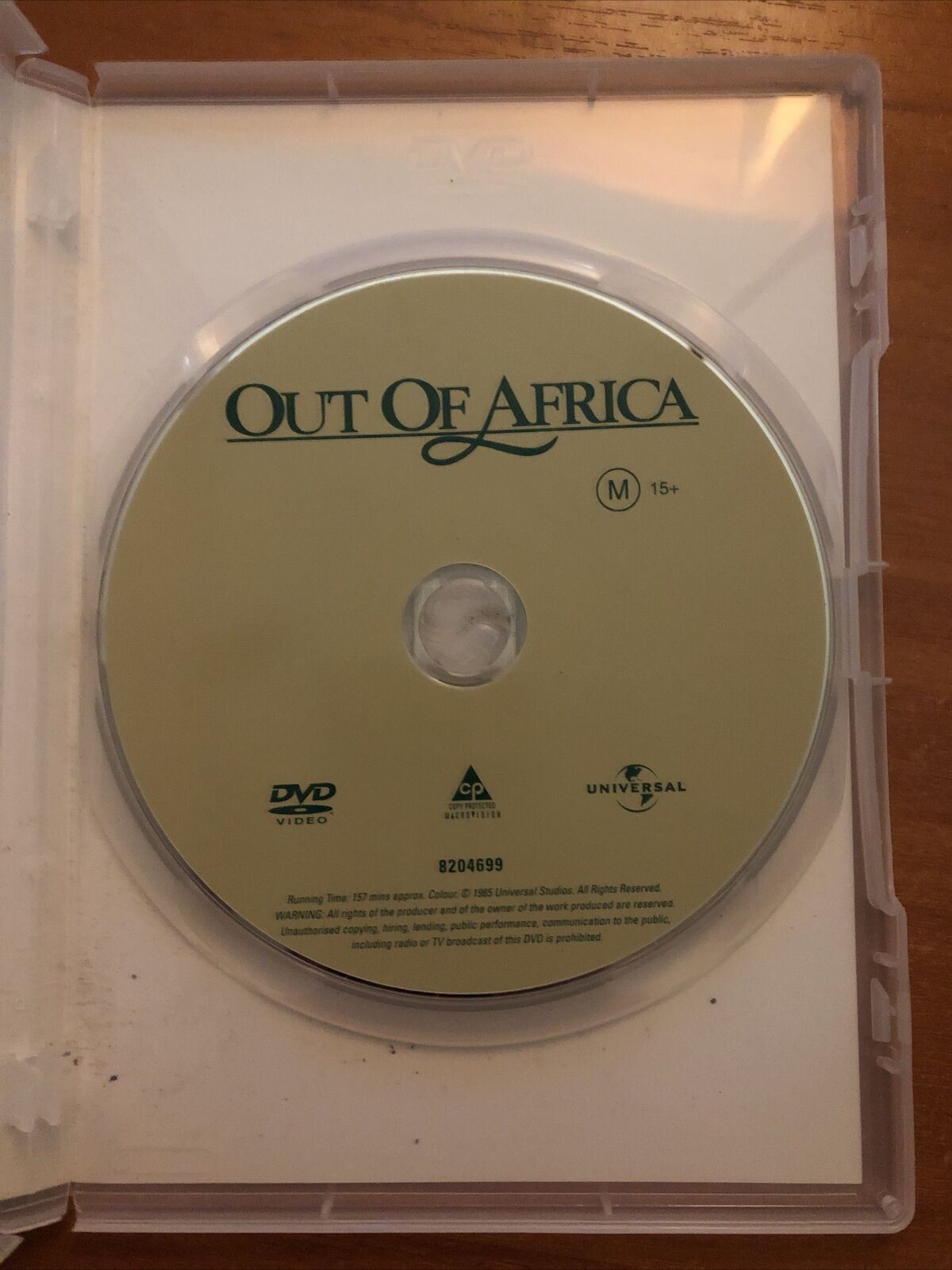Out Of Africa (DVD, 1985) Meryl Streep, Robert Redford - Region 4