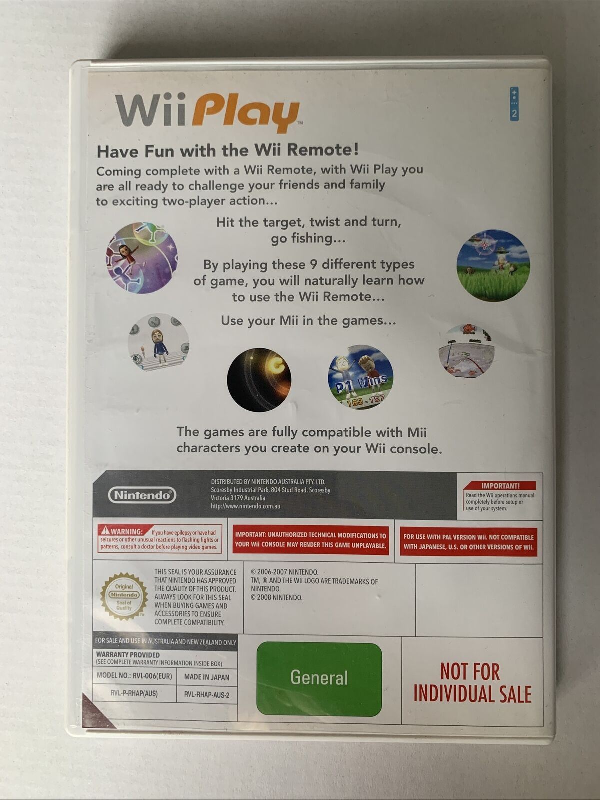 Wii Play - Nintendo Wii Game PAL with Manual