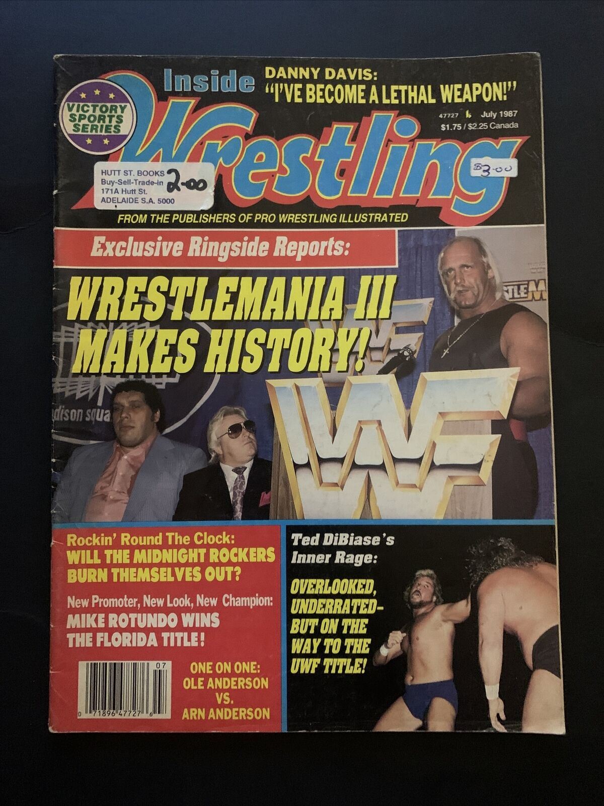 Inside Wrestling Magazine July 1987 - WrestleMania 3, Ted DiBiase, Hogan, Andre