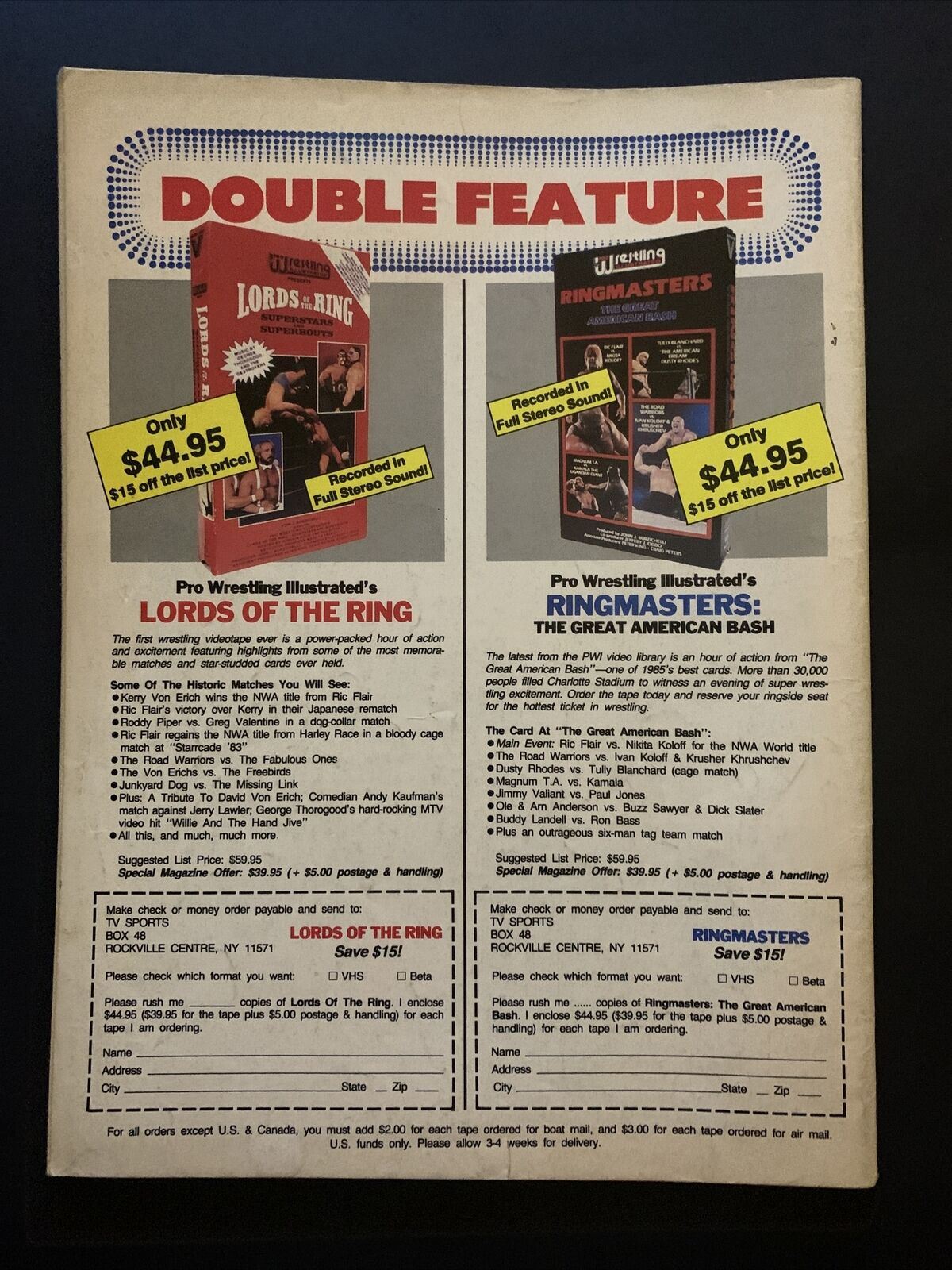Inside Wrestling Magazine July 1987 - WrestleMania 3, Ted DiBiase, Hogan, Andre