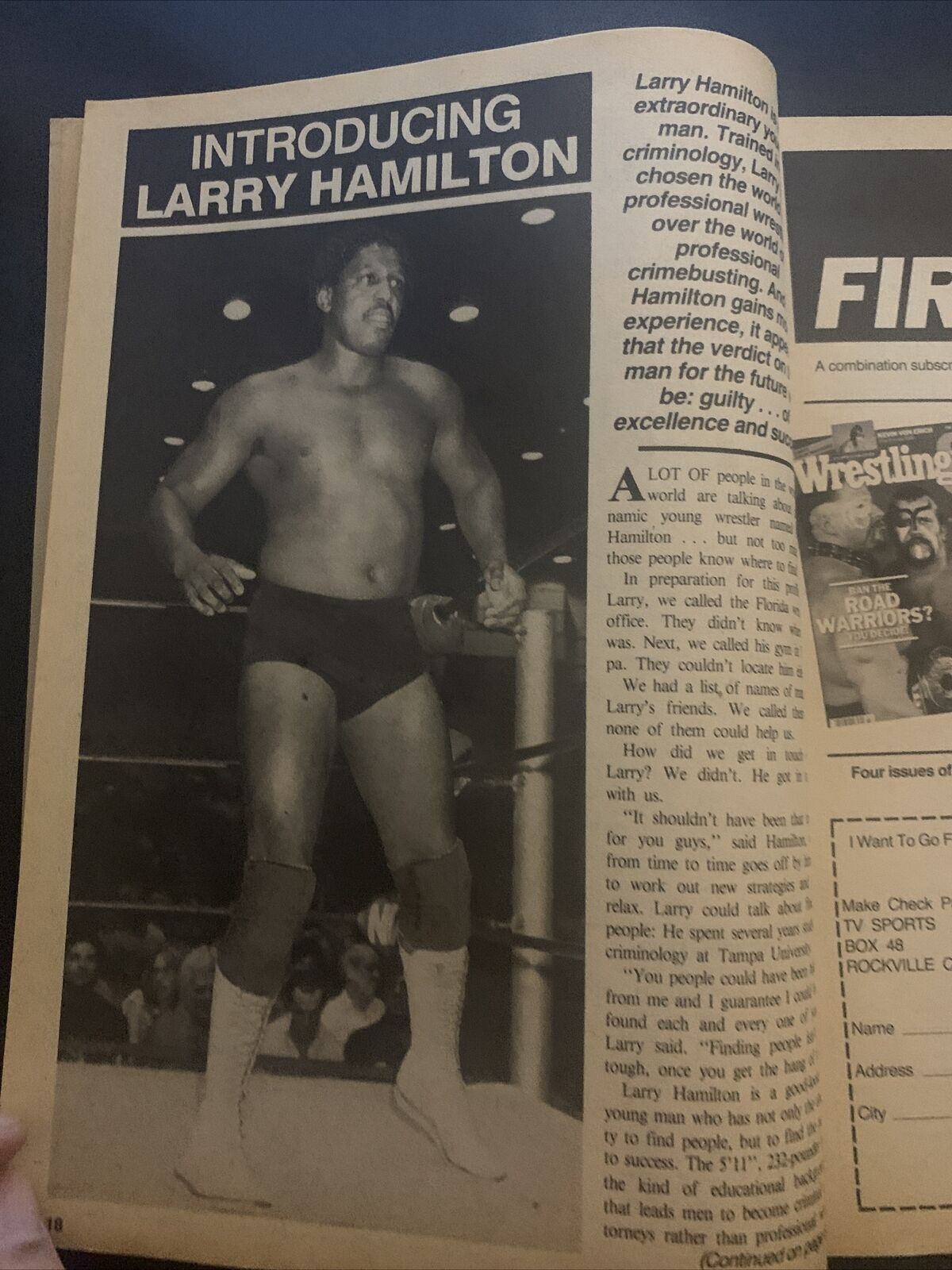 The Wrestler Magazine February 1985 - Ric Flair, Billy Jack, Greg Valentine