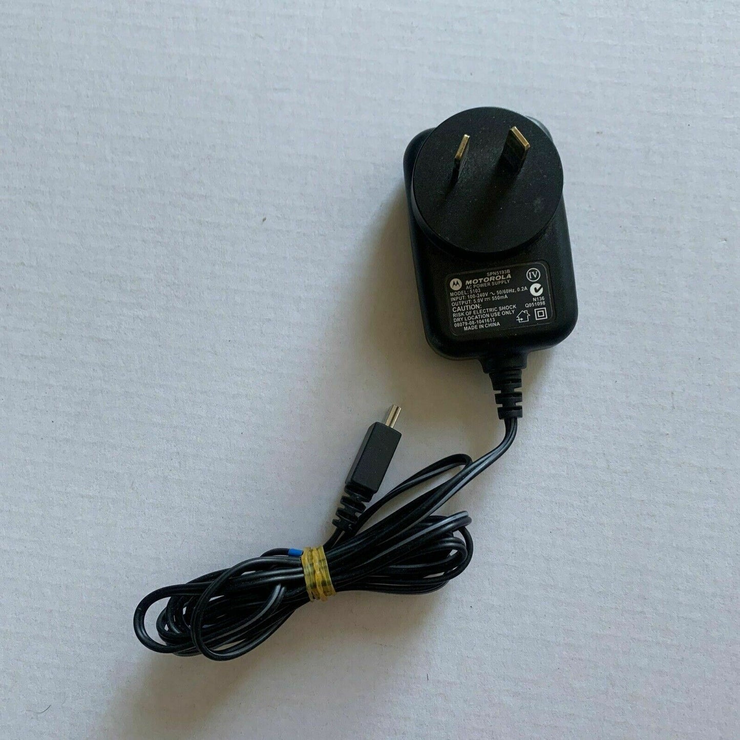 Genuine Motorola Model 5103 AC Power Supply Adaptor 5V 550mA Mini USB