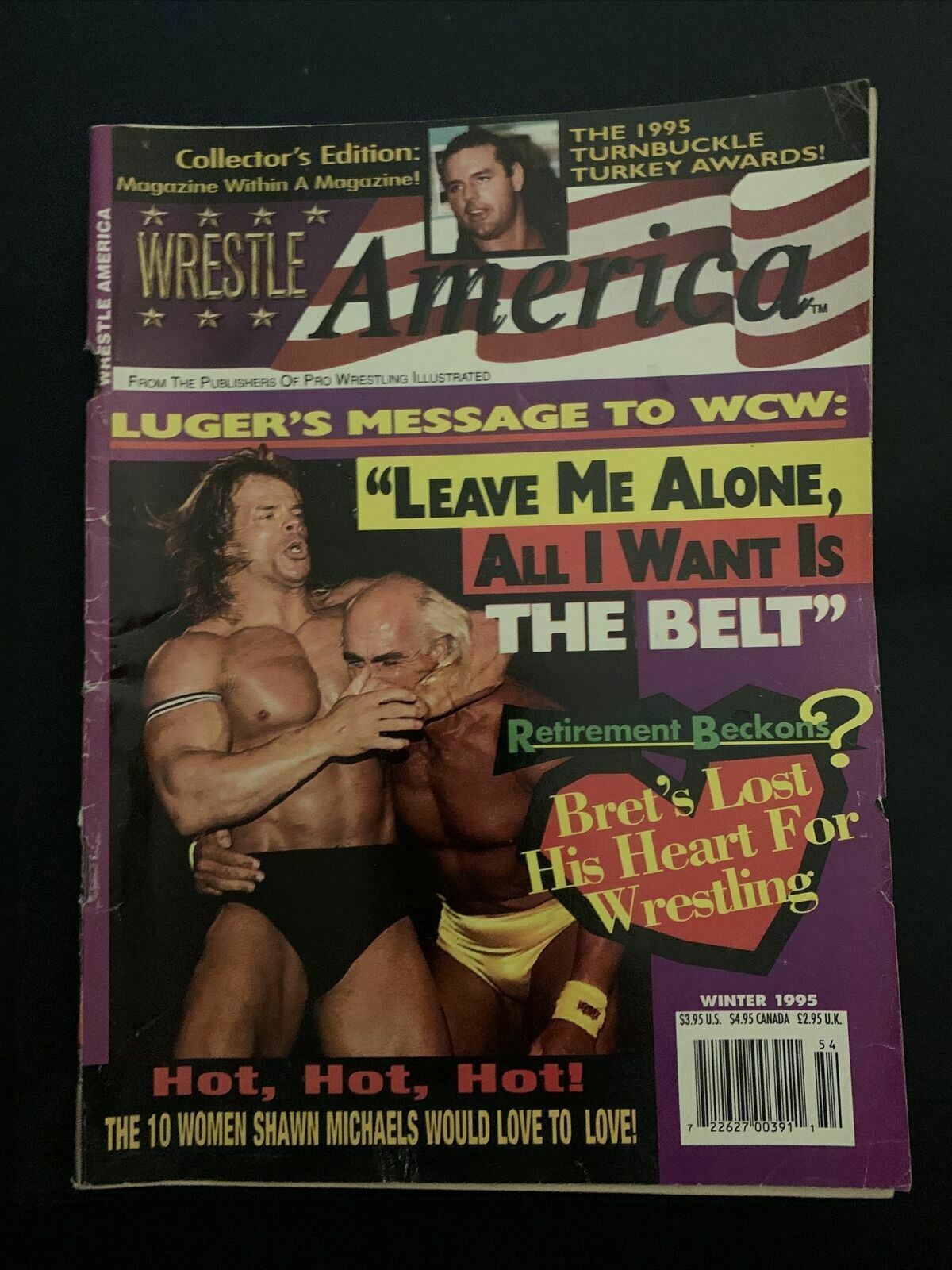 Wrestle America Magazine Winter 1995 - Shawn Michaels, Bret, Turnbuckle Awards