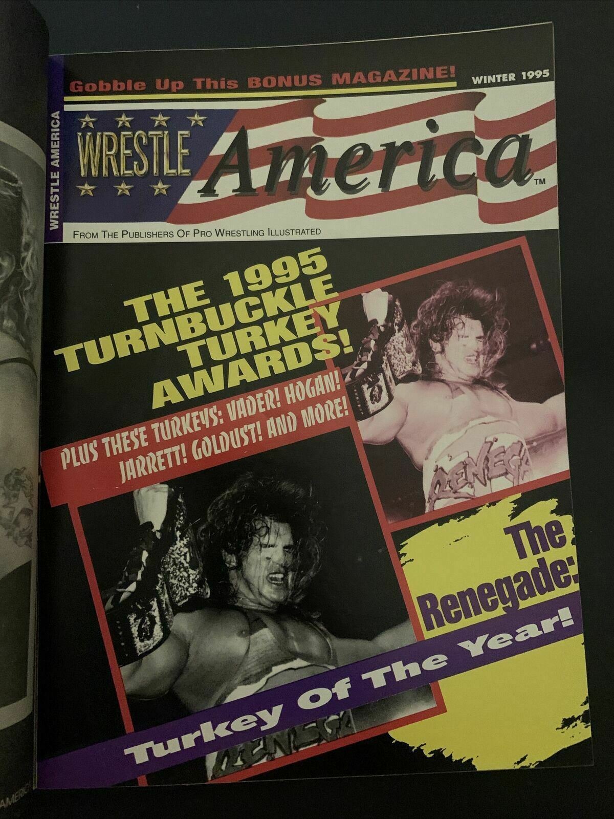 Wrestle America Magazine Winter 1995 - Shawn Michaels, Bret, Turnbuckle Awards
