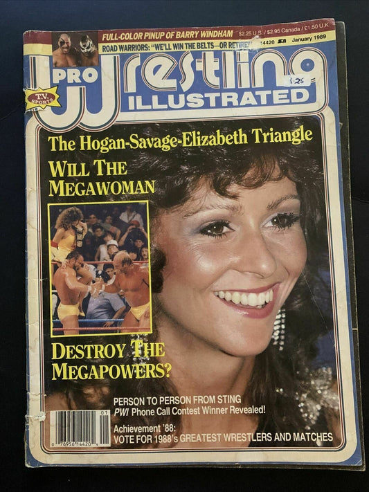 Pro Wrestling Illustrated Magazine January 1989 - Hogan, Savage, Elizabeth