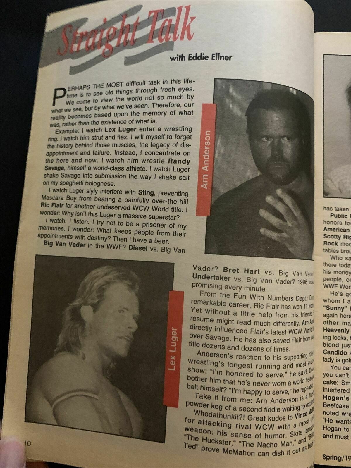 Wrestle America Magazine Spring 1996 - Owen Hart, Macho Man