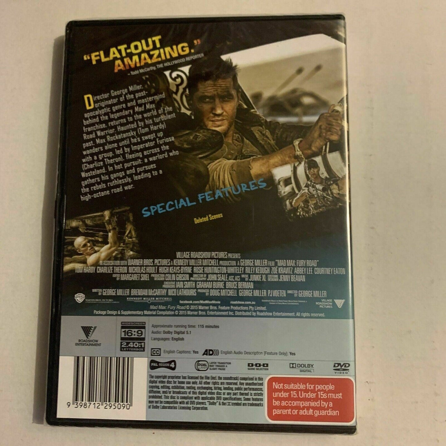 *New Sealed* Mad Max - Fury Road (DVD, 2015) Tom Hardy, Charlize Theron. Region4