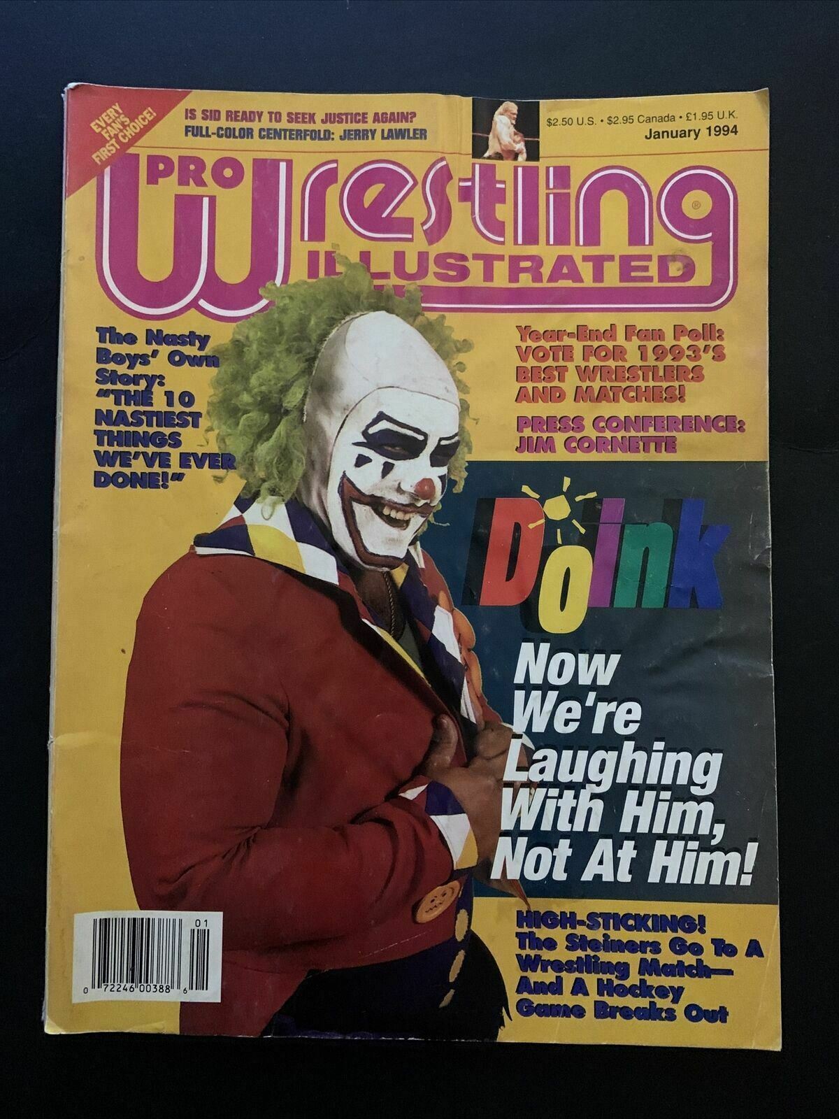 Pro Wrestling Illustrated Magazine January 1994 - Jerry Lawler, Doink